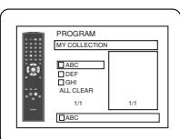 PROGRAM MY COLLECTION ABC DEF GHI ALL CLEAR 1/1 1/1 ABC