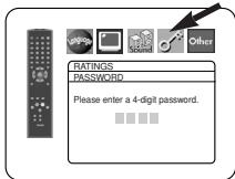 RATINGS PASSWORD Please enter a 4-digit password.