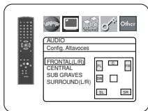 AUDIO Config. Altavoces FRONTAL(L/R) CENTRAL SUB GRAVES SURROUND(L/R)