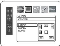 AUDIO CENTER LARGE SMALL NONE