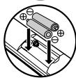 DENON DVD-757 - Mise en place des piles - 2