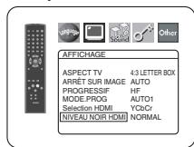 DENON DVD-757 - NIVEAU NOIRE HDMI (Défaut: NORMAL) - 5