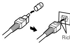 DENON DVD-M330 - ■ Anschluß eines Lichtleitfaserkabels an den digitalen Audio-Eingangsanschluß (OPTICAL) - 1