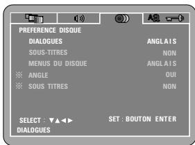 DENON DVD-M330 - Lorsque "Préférence disque" est sélectionnée - 1