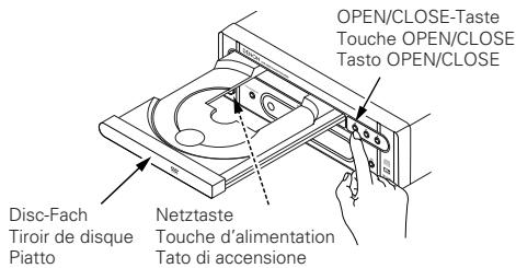 DENON DVD-M330 - Öffnen und Schließen des Disc-Faches - 1