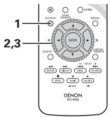 DENON DVD-M330 - When "VIDEO SETUP" is selected - 1