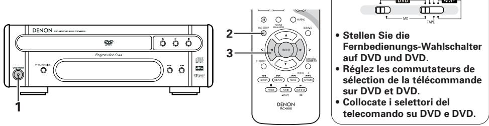 DENON DVD-M330 - ÄNDERUNG DER STANDARD-EINSTELLUNGEN - 1