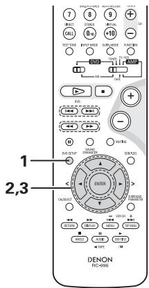 DENON DVD-M330 - When "AUDIO SETUP" is selected - 1