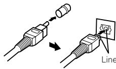 DENON DVD-M330 - - Connecting an optical fiber cable to the digital audio input connector (OPTICAL) - 1