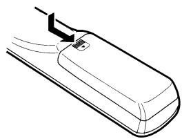 DENON DVD-A1UDCI - Inserting the Batteries - 1