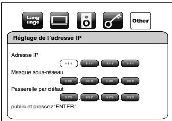 DENON DBP-2010 - Réglage de l'adresse IP - 1