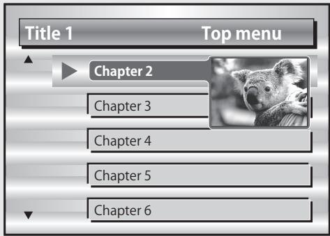 DENON DBP-2012UDC - Select the playback title or chapter from the top menu for playback. - 3