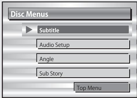 DENON DBP-2012UDC - Select the playback title or chapter from the top menu for playback. - 2