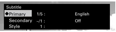 DENON DBP-4010UDCI - Switching a BD's Primary Subtitle/Secondary Subtitle and Subtitle Style - 1