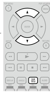 DENON DBP-4010UDCI - Selecting DVD-Video and DivX® file Subtitle - 2