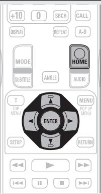 DENON DBP2012UD - Den Menübildschirm Home aufrufen - 4