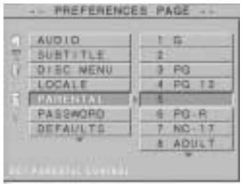 BLAUPUNKT DVD-ME2 - 4) PARENTAL (CONTRÔLE PARENTAL) - 1