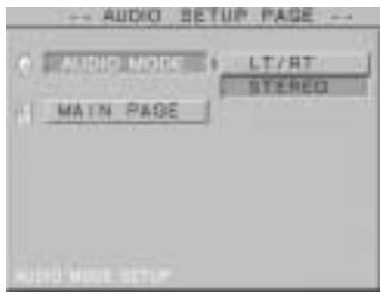 BLAUPUNKT DVD-ME2 - 1) AUDIO MODE (MODE AUDIO) - 1