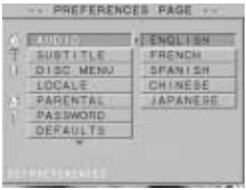 BLAUPUNKT DVD-ME3 - 9-4. PÉRéFERENCES - 1