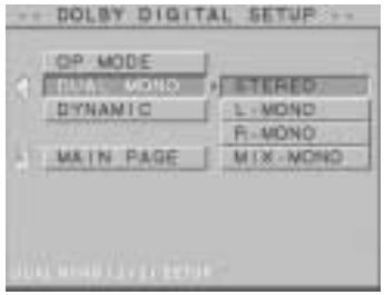 BLAUPUNKT DVD-ME3 - 9-3. RÉGLAGE Dolby Digital - 1
