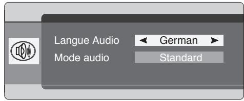 BLAUPUNKT IVTV-05 - Modifier le mode audio - 2