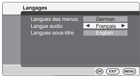 BLAUPUNKT IVTV-05 - Réglage de la langue audio - 3