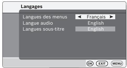 BLAUPUNKT IVTV-05 LF - Réglage de la langue audio - 2