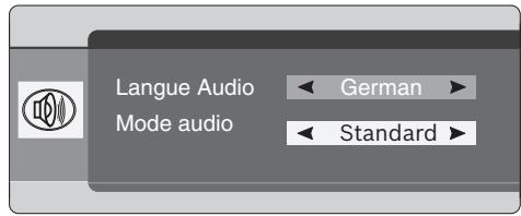 BLAUPUNKT IVTV-05 LF - Modifier le mode audio - 3