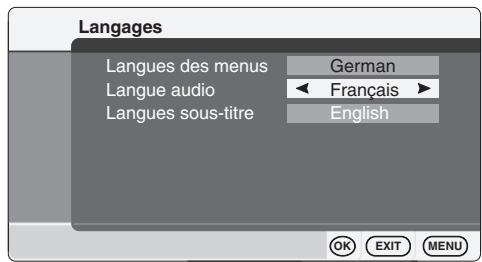 BLAUPUNKT IVTV-05 LF - Réglage de la langue audio - 3