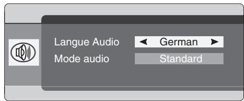 BLAUPUNKT IVTV-05 LF - Modifier le mode audio - 1
