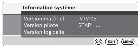BLAUPUNKT IVTV-05 LF - Affichage des informations système - 3