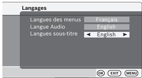 BLAUPUNKT IVTV-05 LF - Réglage de la langue du sous-titrage - 3