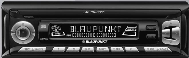LAGUNA CD36 BLAUPUNKT RPT MIX RACK AVENRSI MEND © BLAUPUNKT SRC • INCTS 1 2 3 4 RPT 5 MIX 6 G DIS • X-BASS