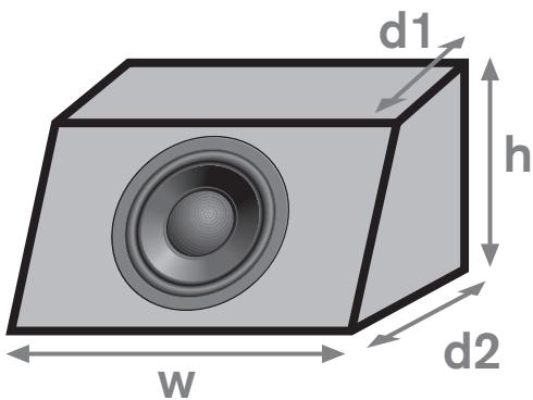 BLAUPUNKT TSW 1000 - MUESTRAS DE TAMAÑOS DE LA CAJA ACÚSTICA DE BLAUPUNKT - 2