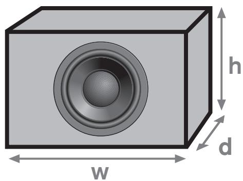 BLAUPUNKT TSW 1000 - MUESTRAS DE TAMAÑOS DE LA CAJA ACÚSTICA DE BLAUPUNKT - 1