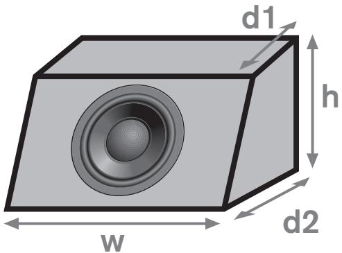 BLAUPUNKT TSW 1200 - MUESTRAS DE TAMANOS DE LA CAJA ACUSTICA DE BLAUPUNKT - 2