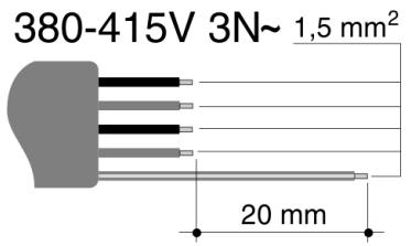 380-415V 3N~ 1,5 mm² 20 mm