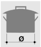 SMEG SCB60GX - Diamètre des récipients (Mod. 90 cm.) - 1