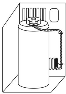SMEG SCB60MFX6 - Branchement à la bouteille dans le logement interne de l'appareil - 1