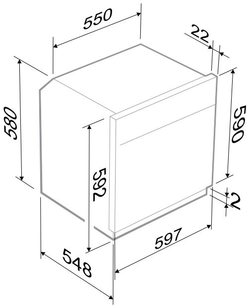 SMEG SCP399X-8 - Positionnement du four - 4