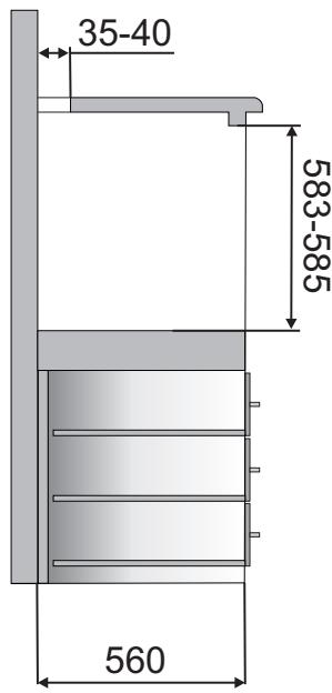SMEG SCP399X-8 - Positionnement du four - 8