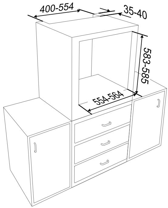 SMEG SCP399X-8 - Positionnement du four - 7
