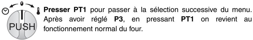 SMEG SCP490N-8 - Modification des paramètres dans le menu secondaire - 3