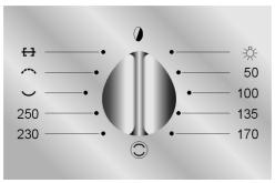 SMEG SE250AV-5 - Manette sélecteur des fonctions (FOUR statique) - 1