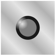 Anneau circulaire noir simple sur fond gris dégradé (sans texte ni symboles)