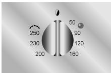 SMEG SE398X-5 - Manette du thermostat (four multifonctions) - 3
