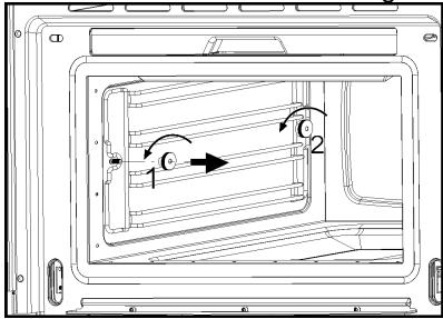 SMEG SC45VC2 - Demontage des guides à plateaux - 1