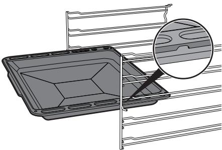 Diagram of a plastic tray with internal compartments and a magnified inset showing internal structure (no text or symbols)