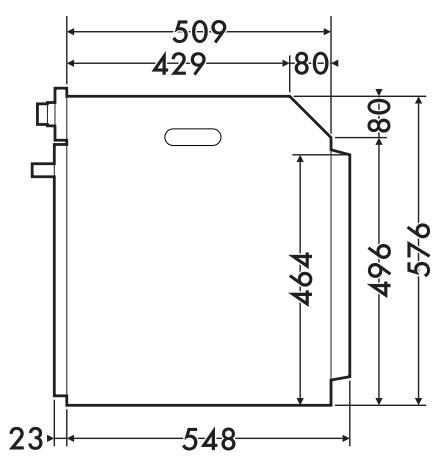 SMEG SFP486X - Dimensions hors tout de l'appareil (mm) - 3