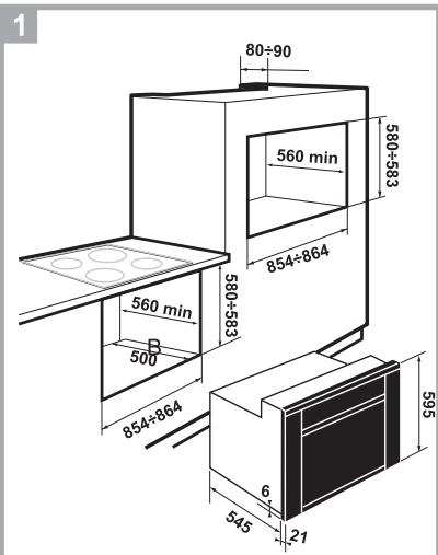 SMEG AP9X - Positionnement du four - 1